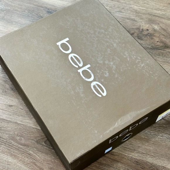 VINTAGE Bebe “Honor” Black Suede Knee High Zip Up Boots 6.5 - Picture 7 of 7